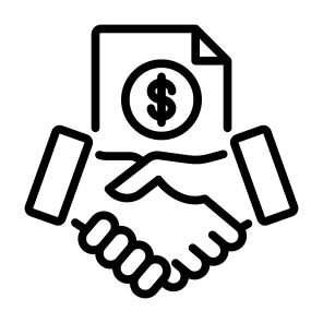 Agreement, Business, Dollar, Contract, Handshake, Partnership, Investor icon
