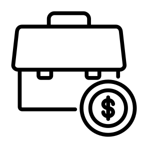 Briefcase, Money, Suitcase, Bag, Dollar, Salary, Portofolio icon
