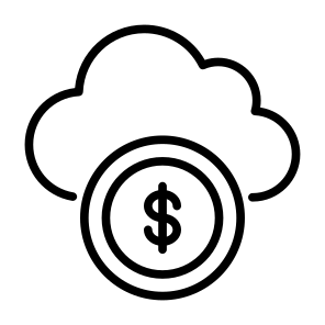 Cloud Money, Money, Cloud, Dollar, Coin, Business And Finance, Currency  icon