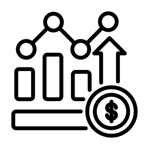 Growth, Money, Chart, Statistics, Dollar, Finance, Stock Market, Financial Profit icon