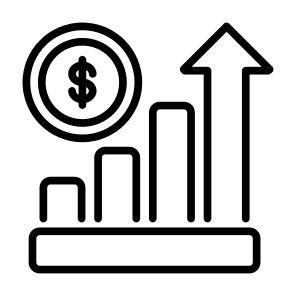 Growth, Money, Graph, Dollar, Financial, Profit  icon