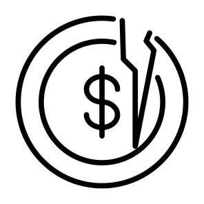 Halving, Money, Half, Dollar, Coin, Split, Currency, Divided  icon
