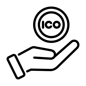 Ico, Money, Hand, Coin, Blockchain, Cryptocurrency  icon