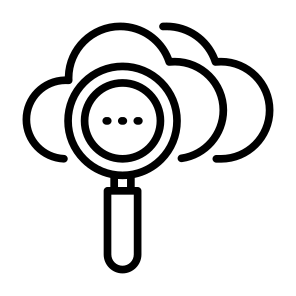 Cloud Search, Cloud, Search, Cloud Computing, Internet, Magnifying Glass icon
