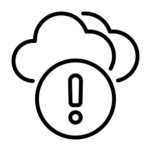 Cloud Warning, Cloud, Warning Sign, Attention, Alert, Cloud Storage icon
