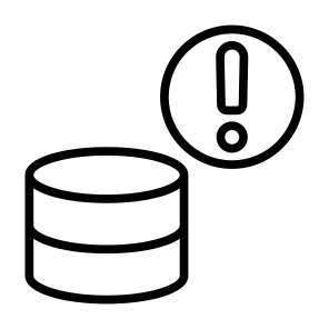 Server Warning, Server, Database, Warning Sign, Alert, Problem  icon