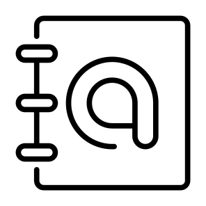 Contact Book, Email Book, At, Contact Book, Contact, Contact Person, Contacts, Contact Books, Communications icon