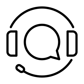 Customer Support, Chat, Help, Communications, Microphones, Headphone, Customer Service, Call Center, Earphone, Client Support icon