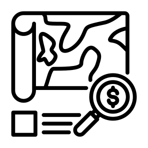 Geographic, Map, Analysis, Sales, Cost icon