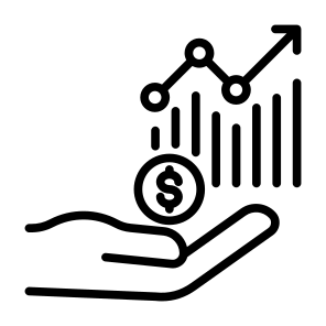 Investment, Sales,  Income, Growth, Statistics icon