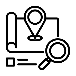 Location Analysis, Search, Research, Scope, Maps And Location icon