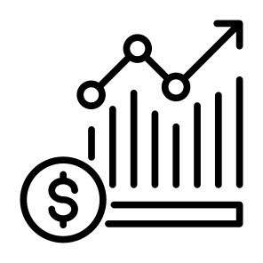 Market Growth, Money, Statistics,  Growth, Stock Price icon