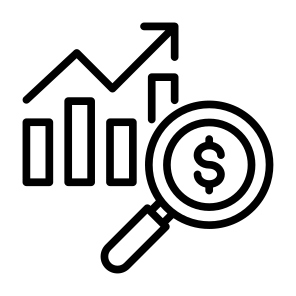 Potential, Market, Analysis,  Report, Growth icon