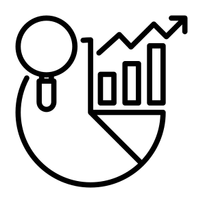 Quantitative, Analysis, Sales, Data, Research icon