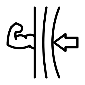 Resilience, Economy,  Strength, Commitment, Pressure icon