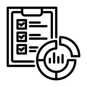 Segmentation, Graph, Report, Survey, Evaluation icon
