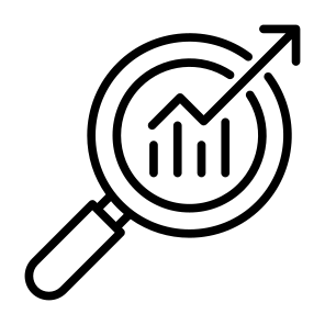 Statistic, Search, Analytics, Analysis, Growth icon