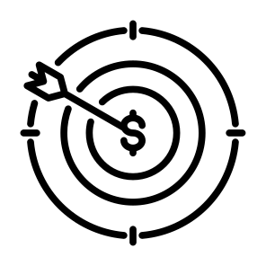 Target Market, Target, Sales, Focus, Objective icon