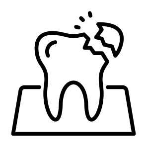 Broken Tooth, Tooth, Broken, Dental, Cavity, Decayed, Dental Care icon
