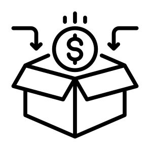 Crowdfunding, Money, Kickstarter, Investment, Funding, Donation icon