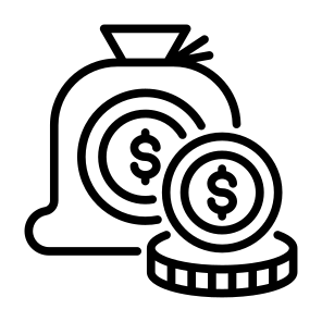Finance, Coins, Money, Cash, Money Bag, Currency icon