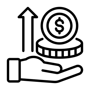 Monetize, Earn, Profit, Growth, Income, Investment icon