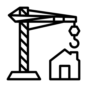 Build, House, Crane, Renovation,  Construction Site icon