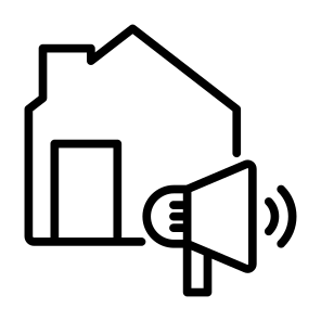 Marketing, House, Megaphone, Property, Real Estate, Promotion icon