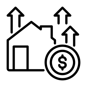 Property Investment, Home, Property, Increase, Investment, Money icon