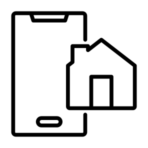 Real Estate App, Smart Phone, Home, Rent, Mobile App icon