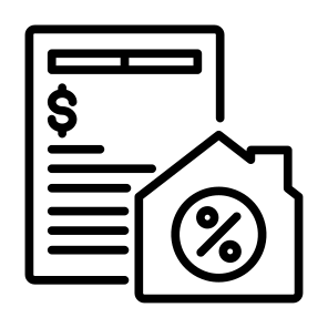 Tax, Document, Home, Percentage, Loan icon