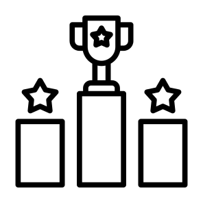 Competitive, Competition, Podium, Success, Champion icon