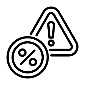 Rate, Warning, Problem, Trouble, Incident  icon