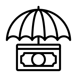 Insurance, Money, Protection, Umbrella, Payment Security icon