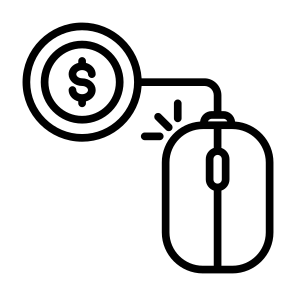 Pay Per Click, Online Payment, Computer Mouse, Money, Mouse icon