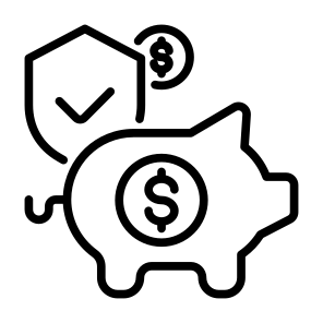 Piggy Bank, Savings, Cost Saving, Security, Bank, Money Saving icon
