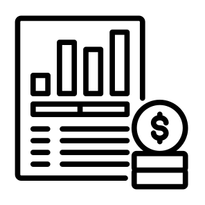 Balance Sheet, Sheet, Document, Statistics, Money icon