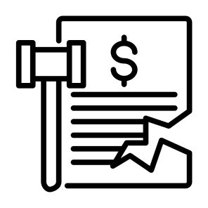 Bankruptcy, Document, Law, Crisis, Gavel icon