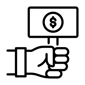 Bid, Sign, Dollar, Auction, Bidding  icon