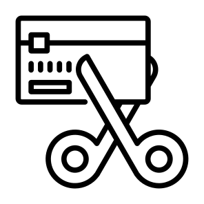 Card Scissor, Cutting, Scissors, Credit Card, Debit Card  icon