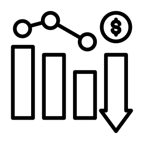 Downfall, Money, Statistics, Bankruptcy, Investment icon
