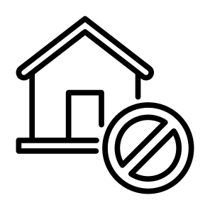 Eviction, House, Real Estate, Bankrupt, Closed icon