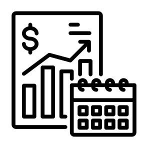 Financial Planning, Project, Plan, Checklist, Revenue icon