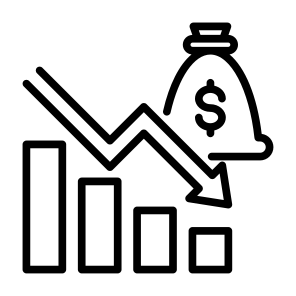 Recession, Statistics, Decrease, Bankruptcy,  Economic Crisis  icon