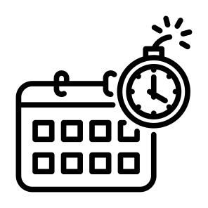 Deadline, Time, Calendar, Date, Bomb, Clock  icon