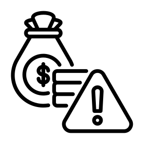 Financial Risk, Warning, Alert, Economy, Finance, Risk icon