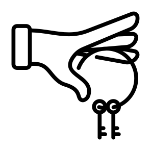 Lease, Passkey, Key, Access, Hand, Rent icon