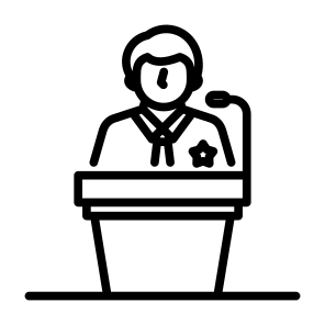 Politician, User, Speech, Conference, Leader,  Campaign  icon