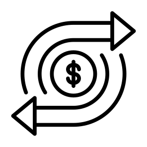 Transactions, Money, Dollar, Transfer, Currency, Payment icon