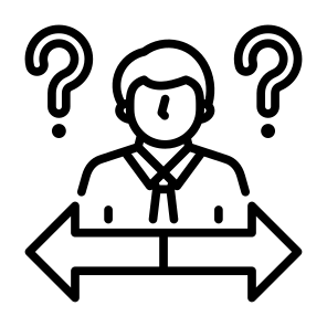 Uncertainty, User, Arrows, Direction, Question Mark, Confusion icon